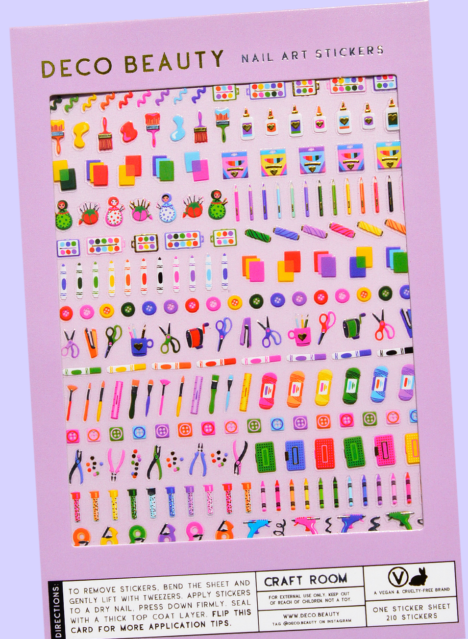 Craft Room nail art sheet flat lay