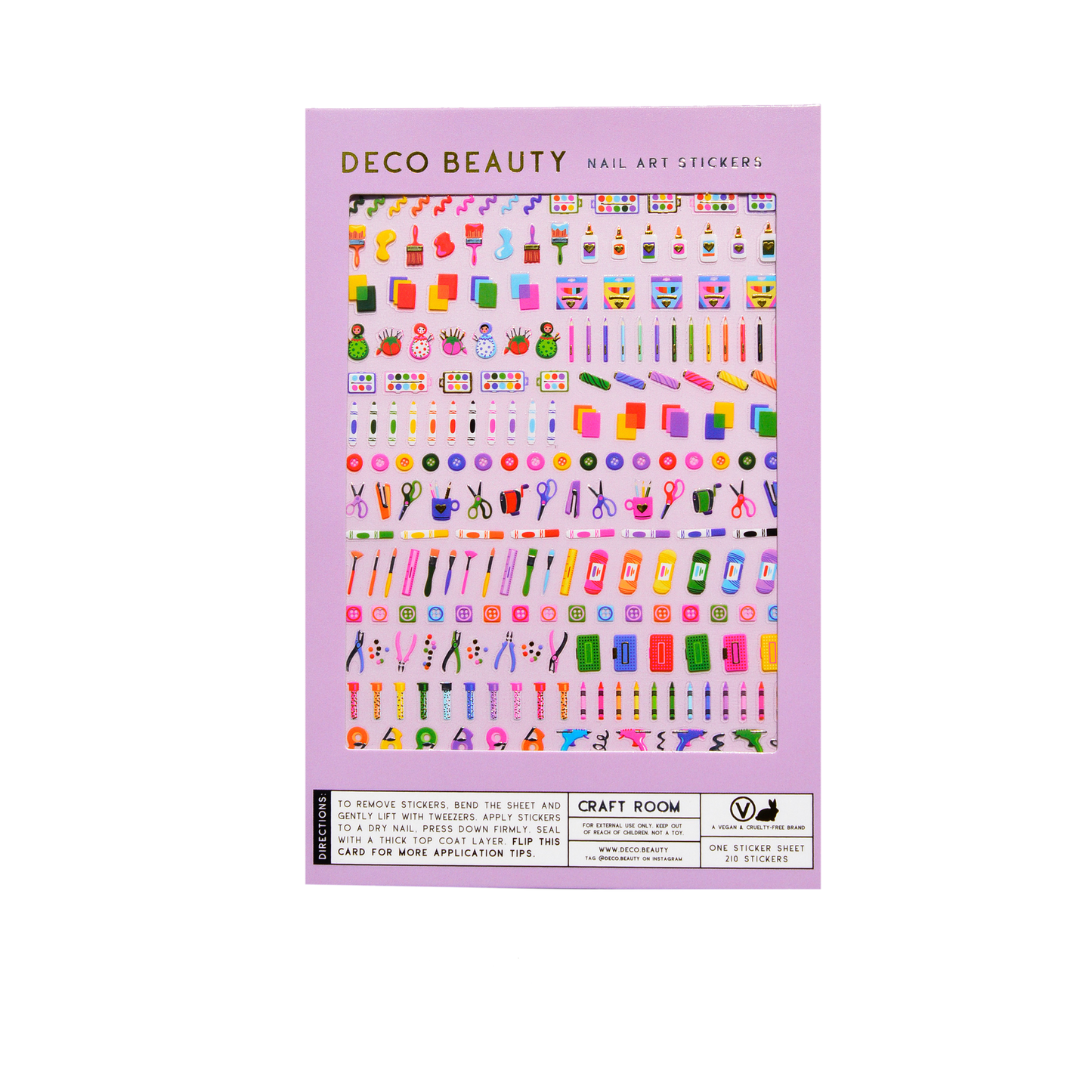 Craft Room nail art sheet flat lay