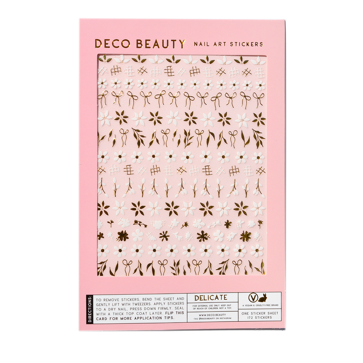 Delicate sheet flat lay on white background