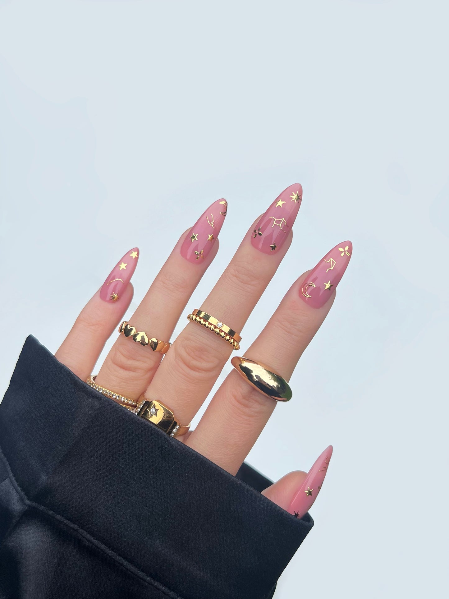 Golden Hour Sticker Mani