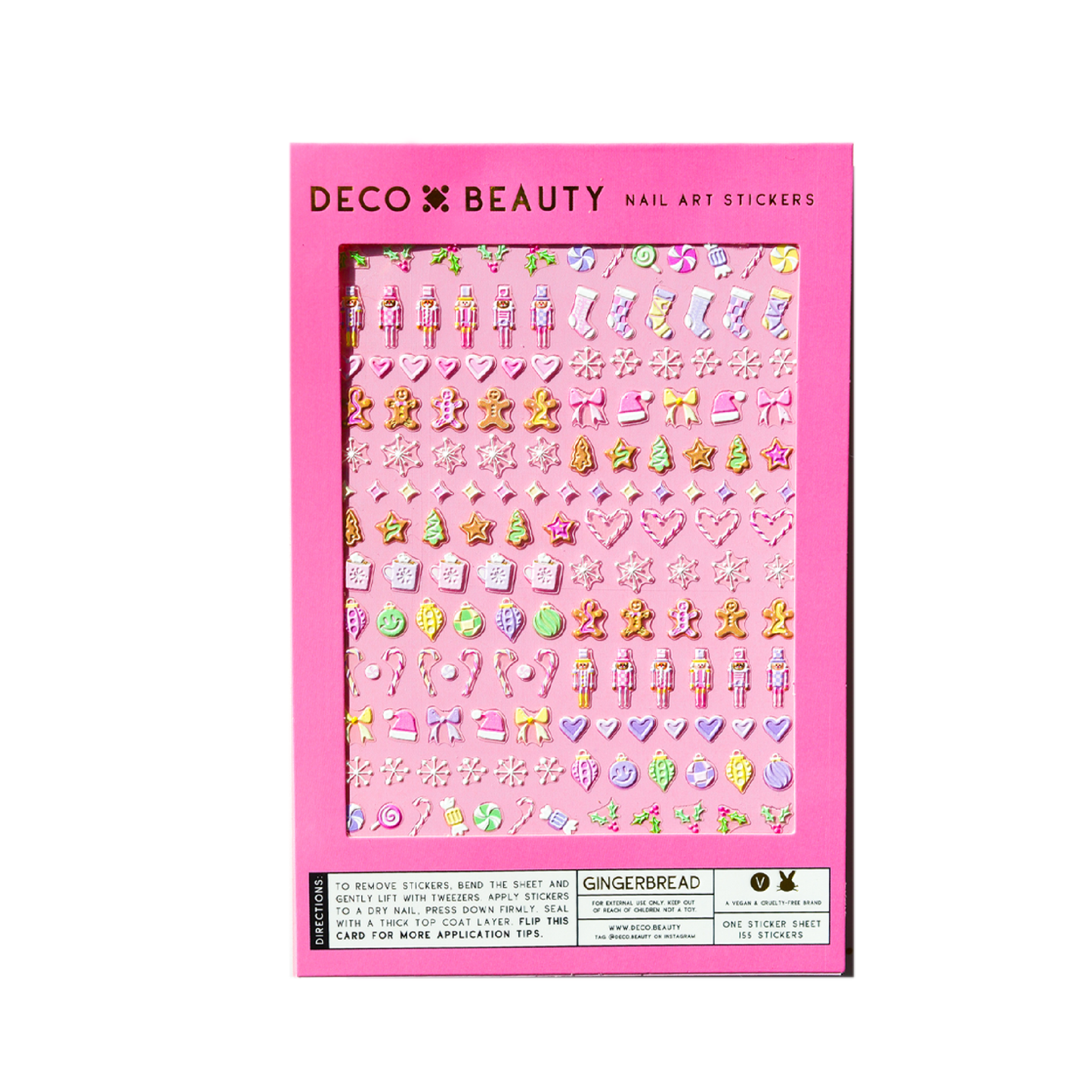 Gingerbread nail art stickers