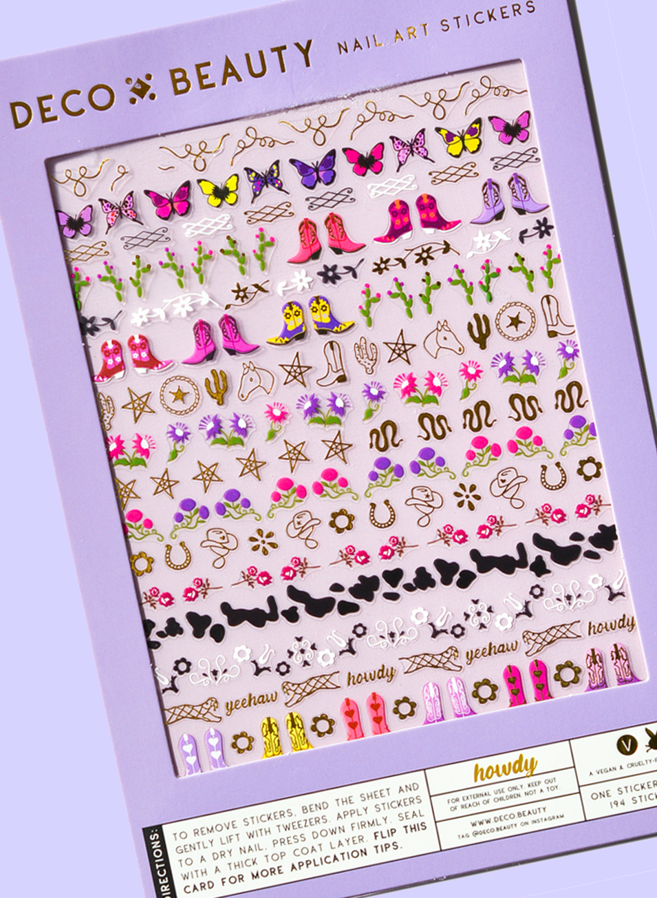 DECO BEAUTY HOWDY NAIL ART STICKERS