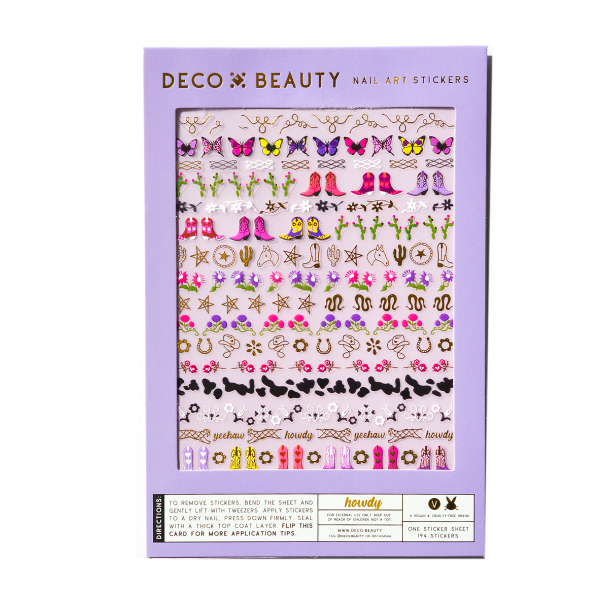 DECO BEAUTY HOWDY NAIL ART STICKERS