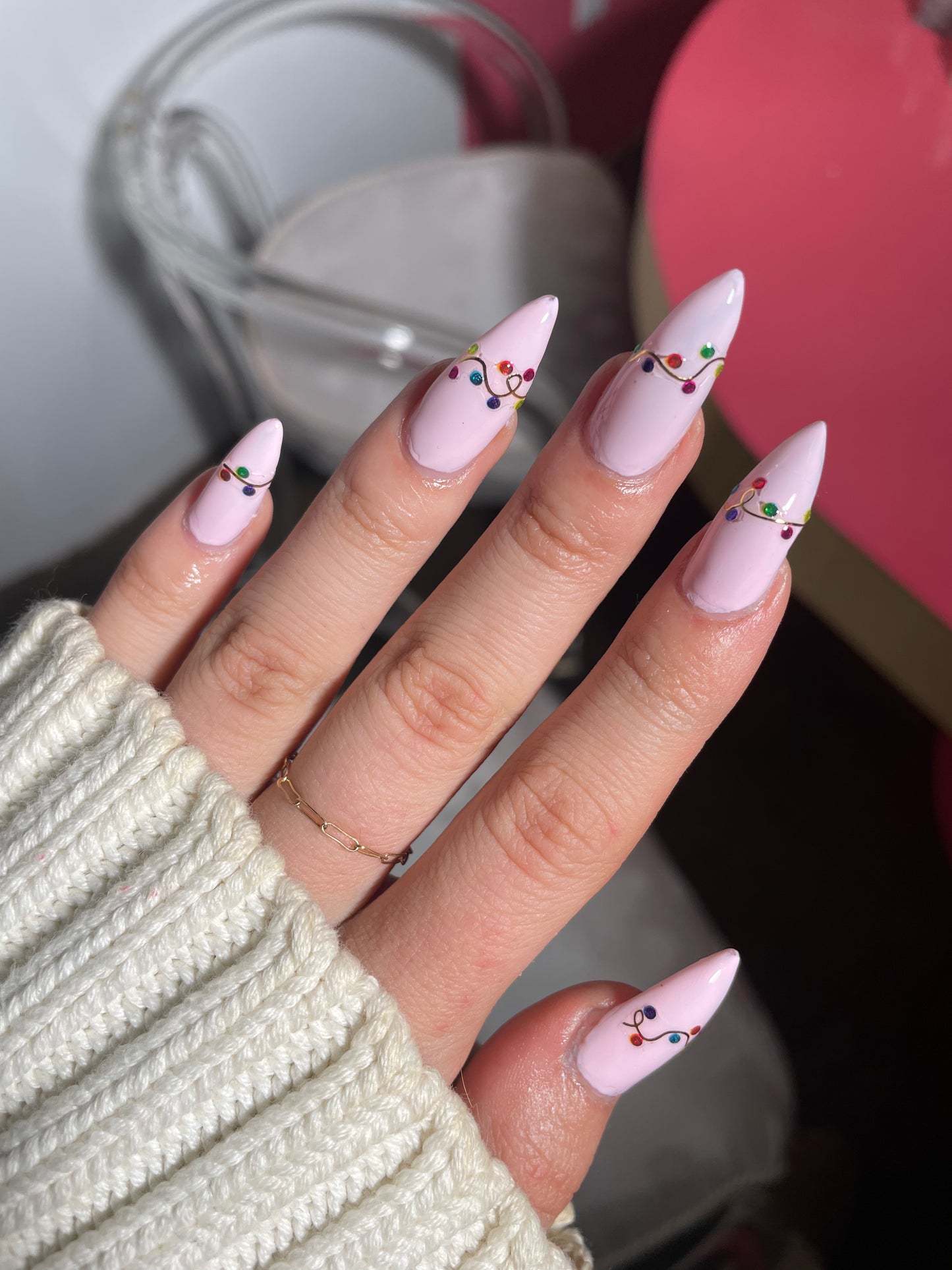 Wonderland lights nail art stickers