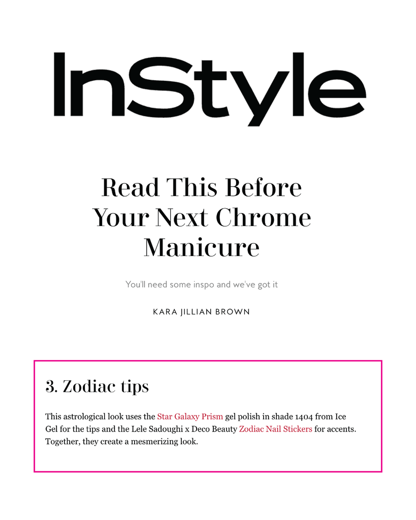 INSTYLE AU PRESS FEATURE : TEXT