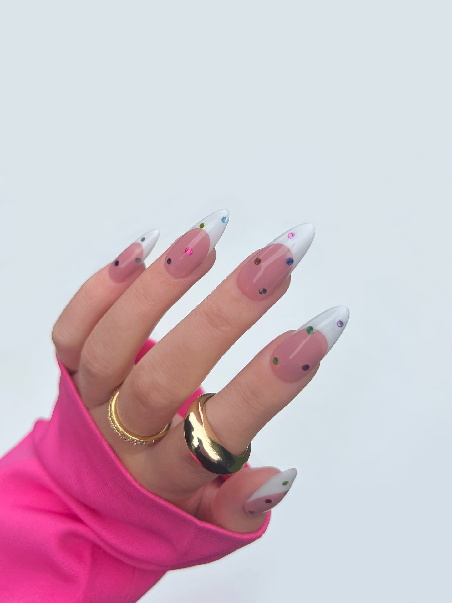 Jewels Nail Art Stickers on nude nails