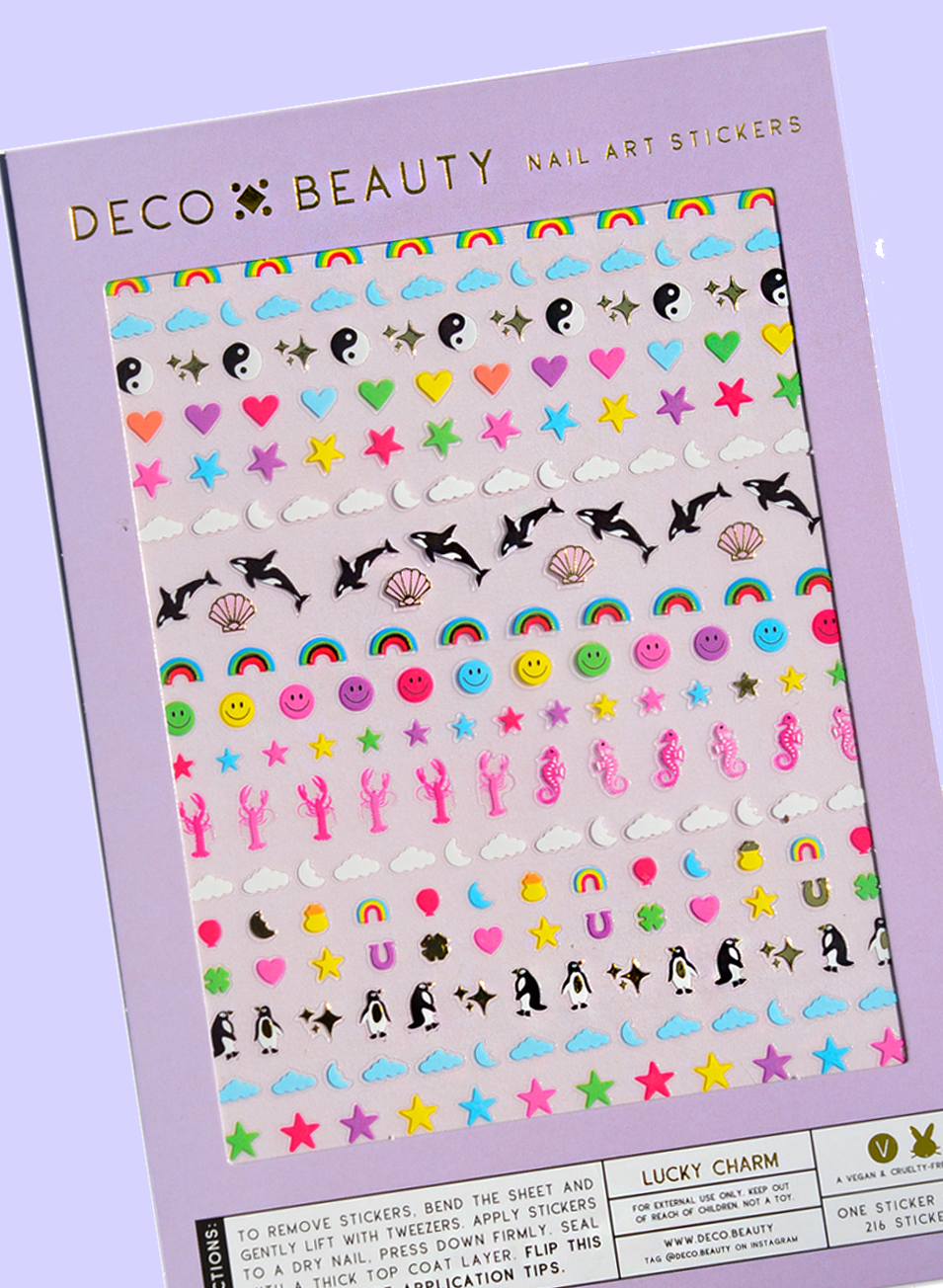 Lucky Charm nail art stickers