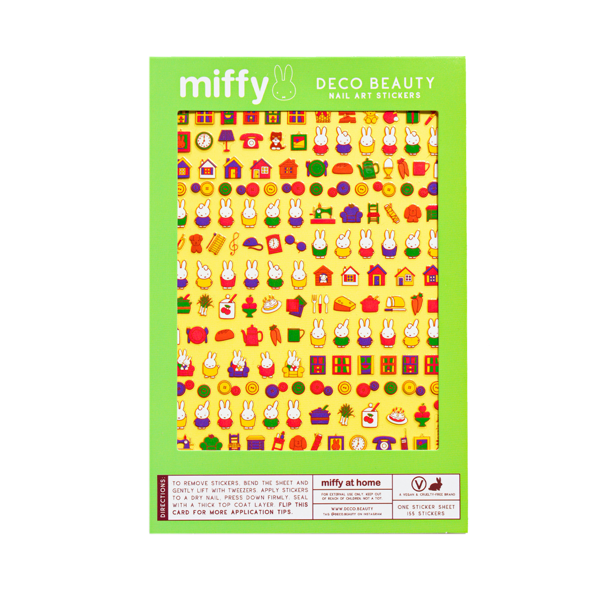 Miffy at Home nail art sticker sheet flat lay