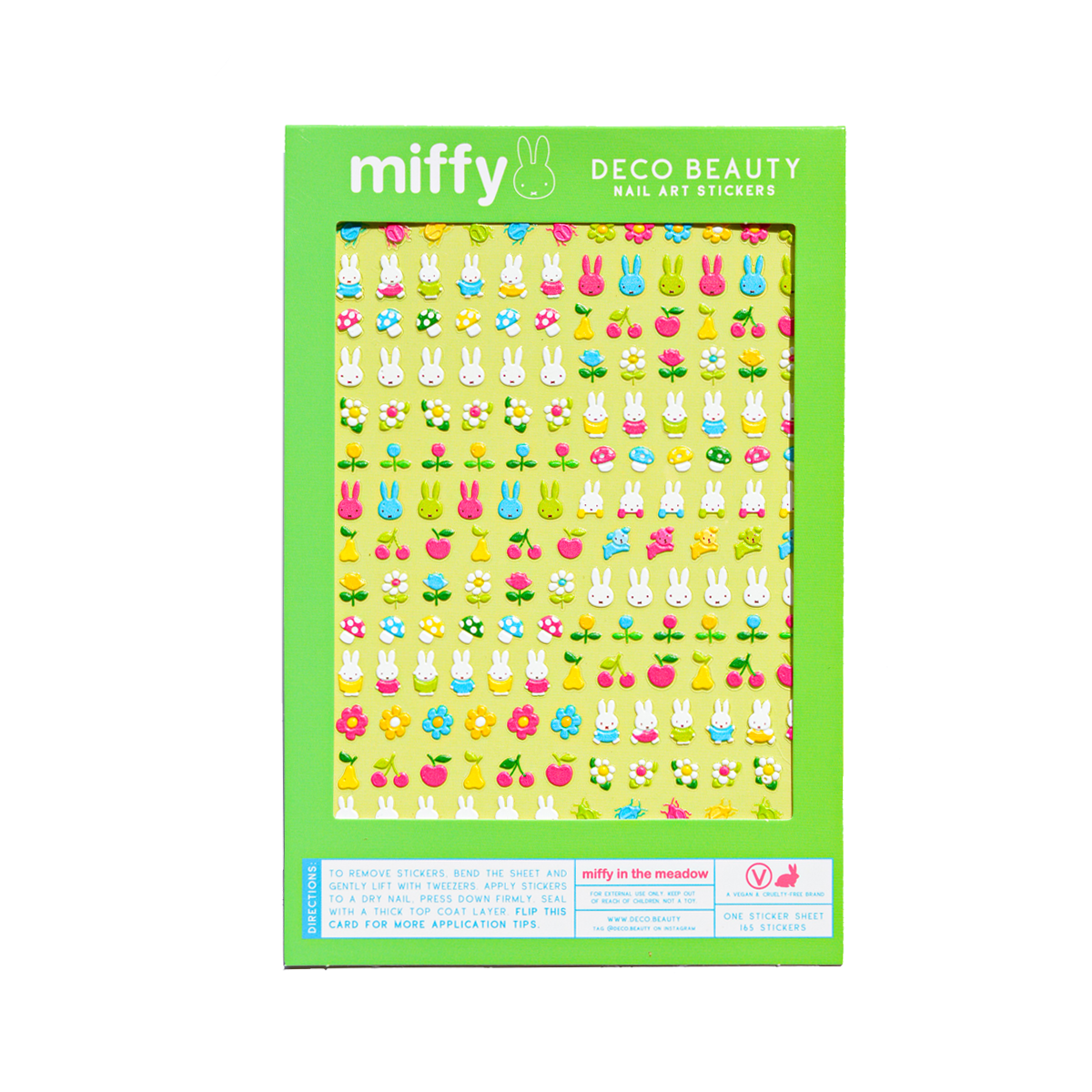 Miffy in the Meadow nail art sticker sheet flat lay