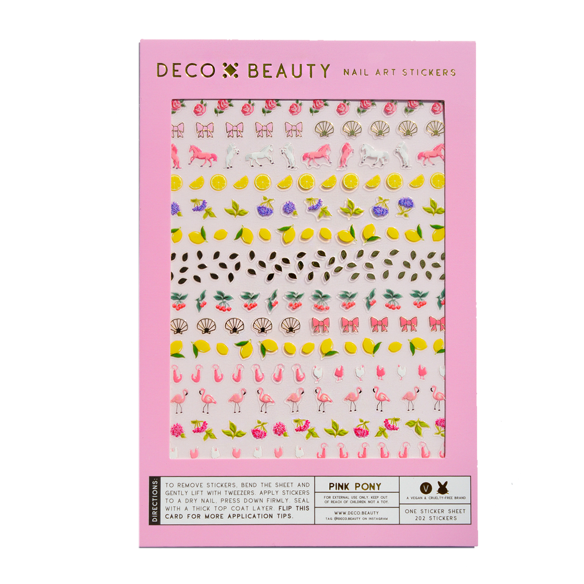Pink Pony nail art stickers