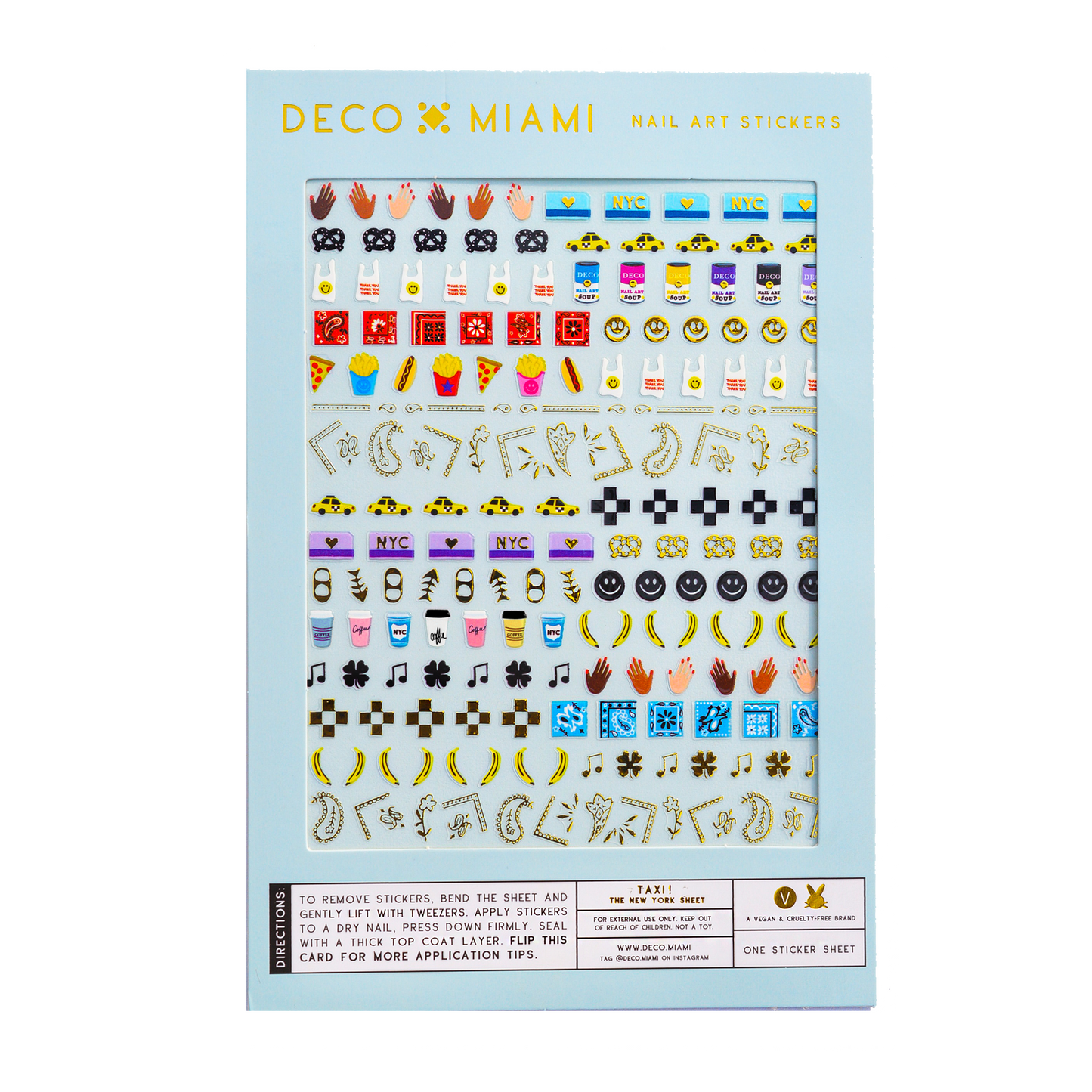 Taxi New York nail art stickers