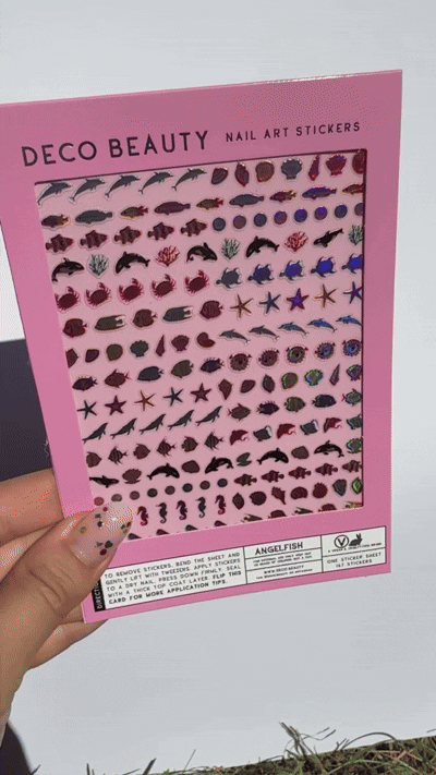 Angelfish nail art stickers GIF