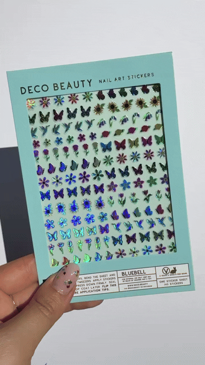 Bluebell nail art stickers GIF