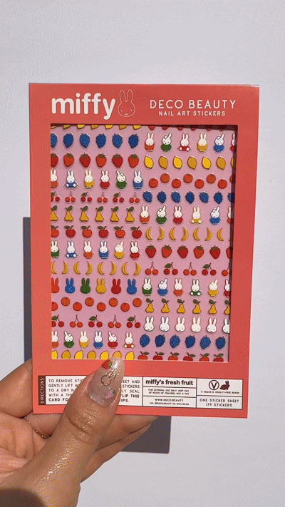 Miffy's Fresh Fruit nail art sticker sheet GIF