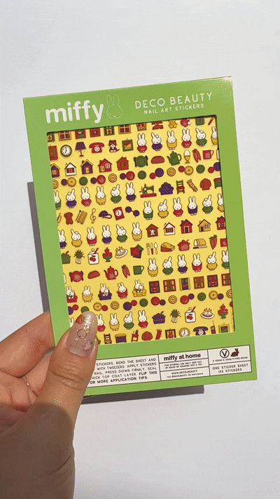 Miffy at Home nail art sticker sheet GIF