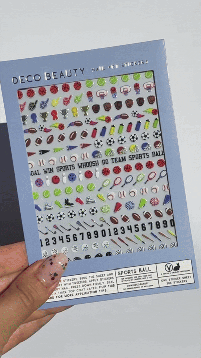 Sports Ball nail art sheet GIF
