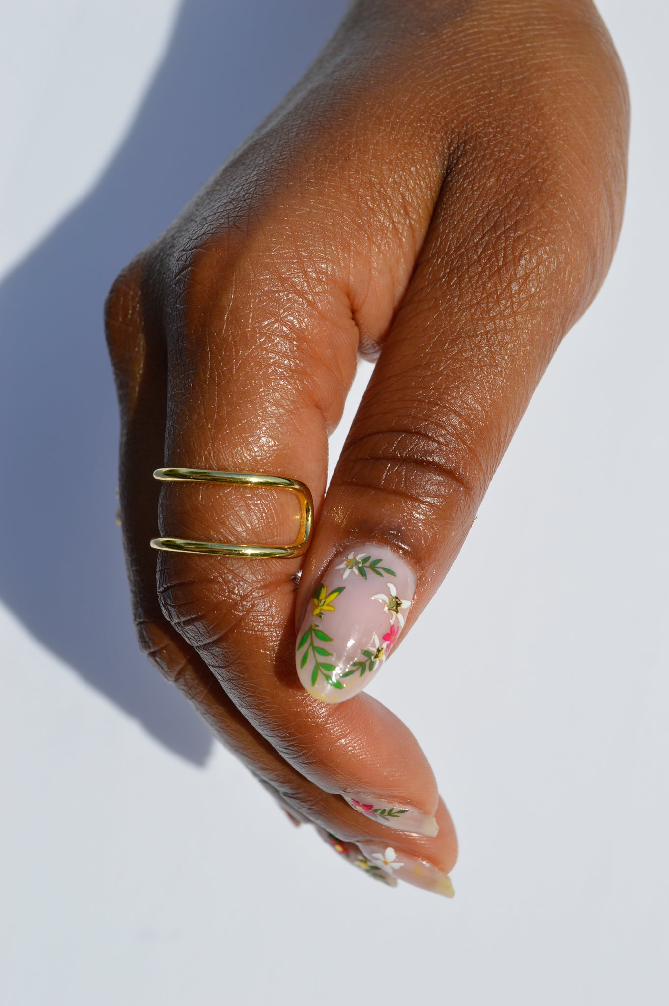 tropical nail art stickers on hand