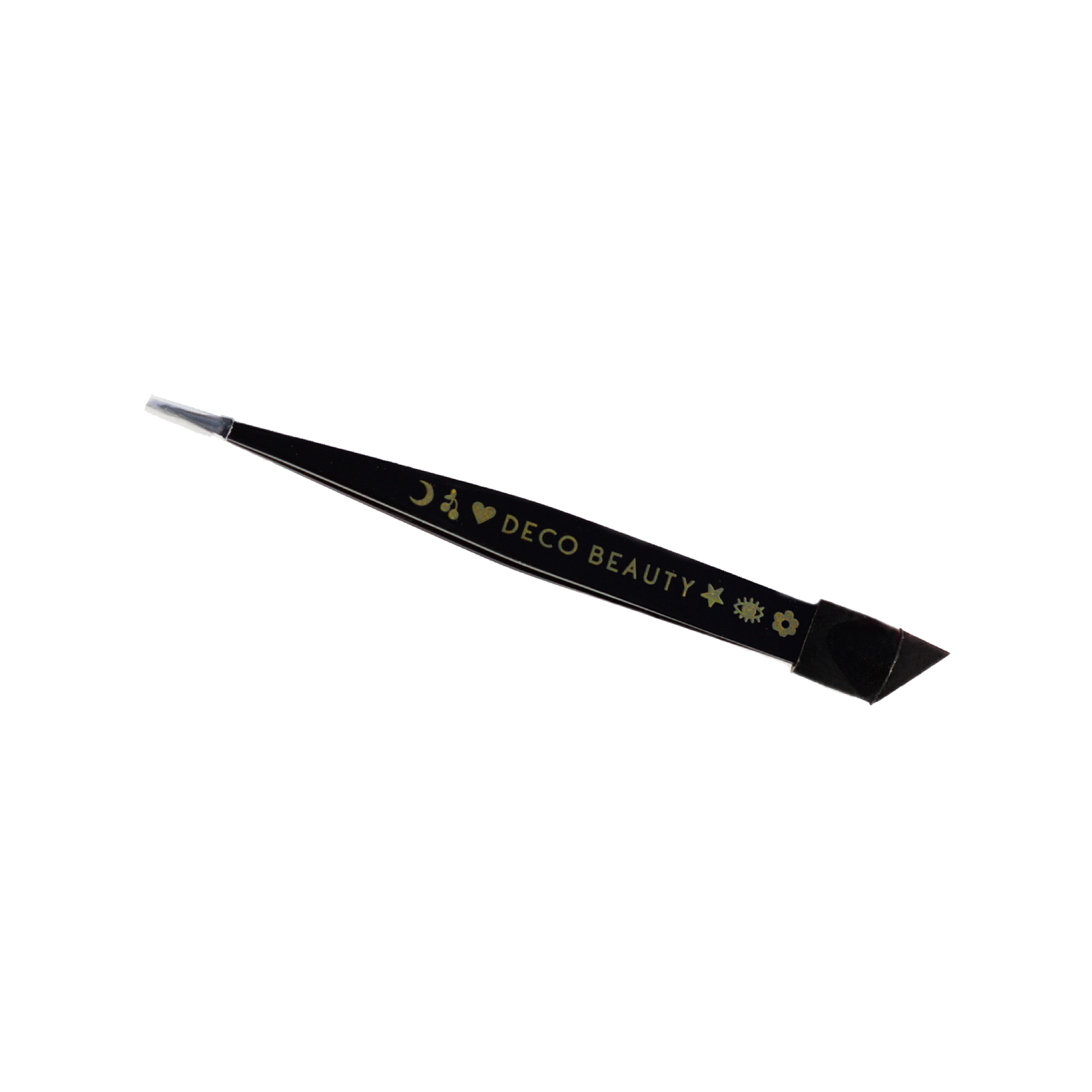 black mini tweezers that say DECO BEAUTY