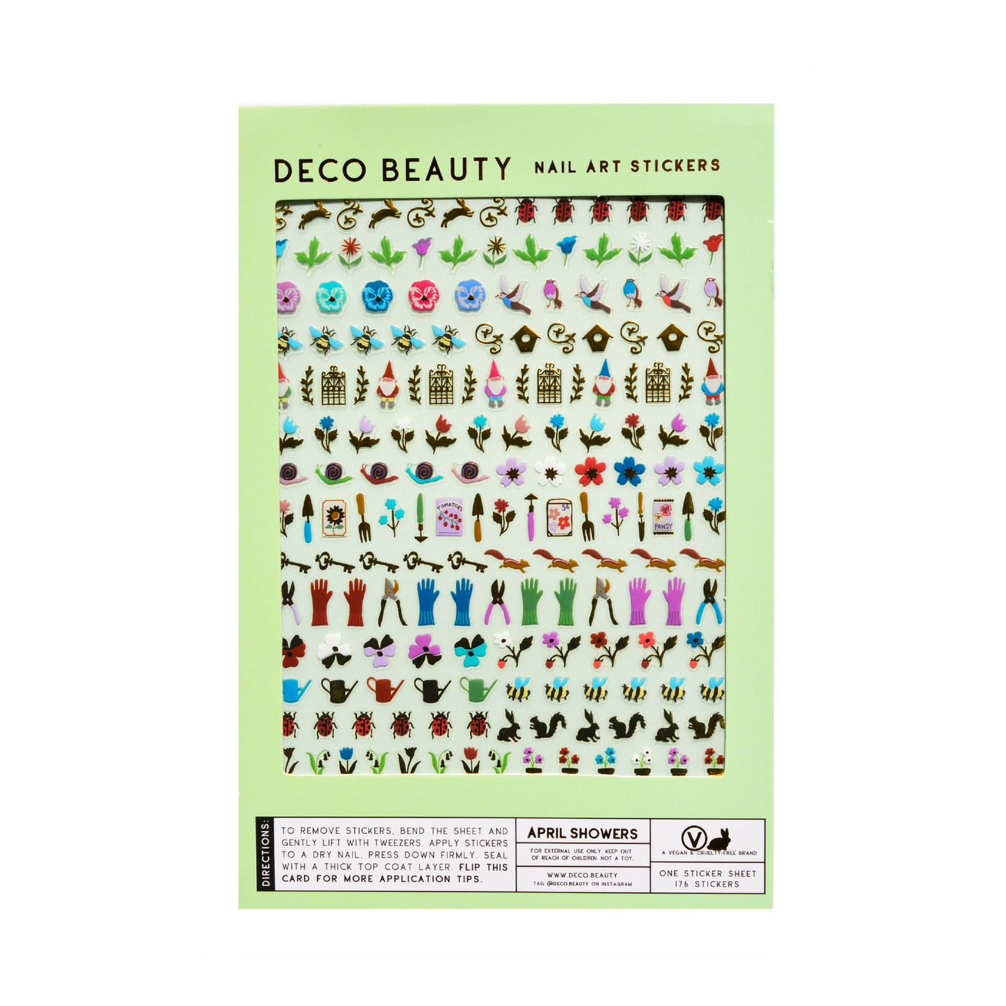 April Showers sheet flat lay on white background