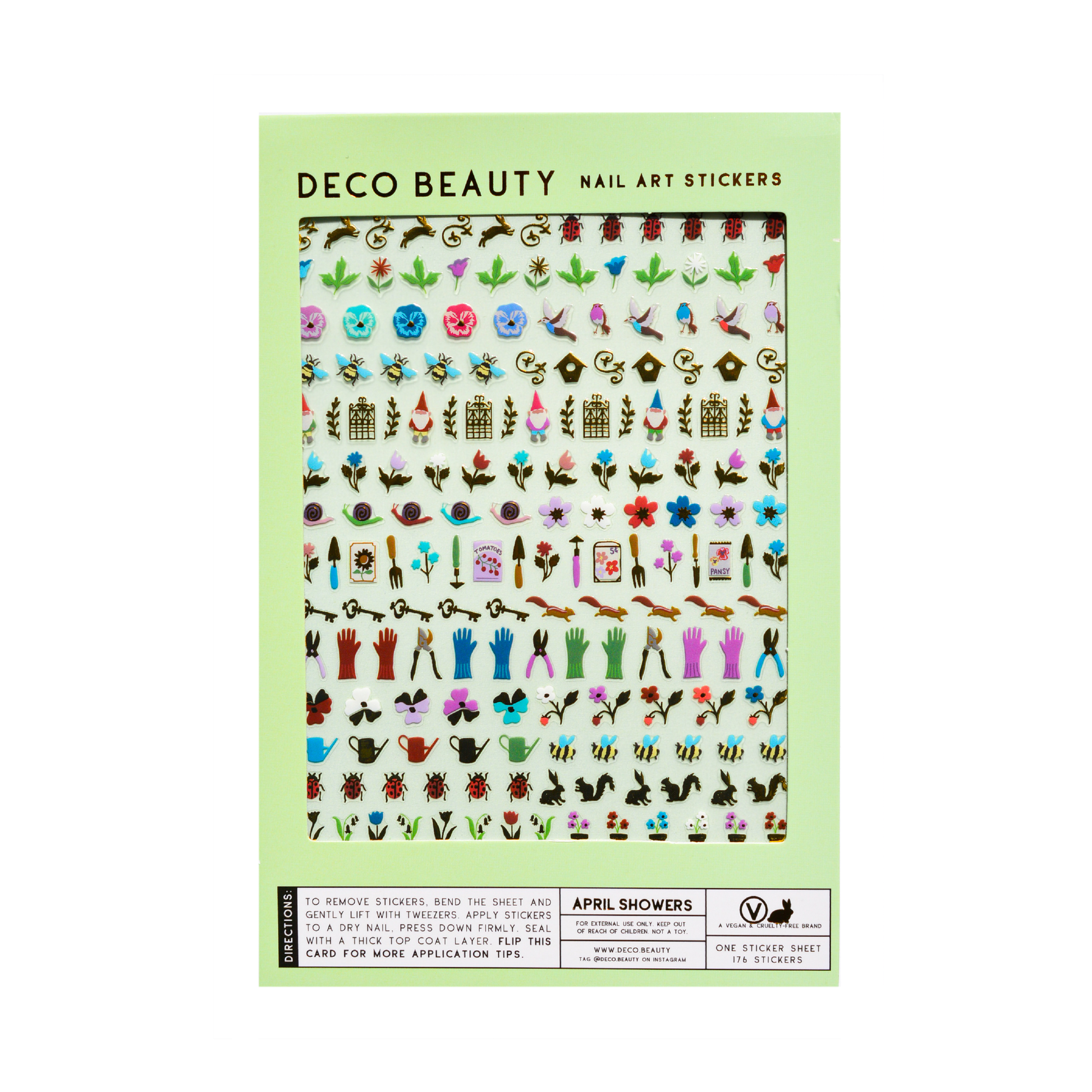 April Showers sheet flat lay on white background