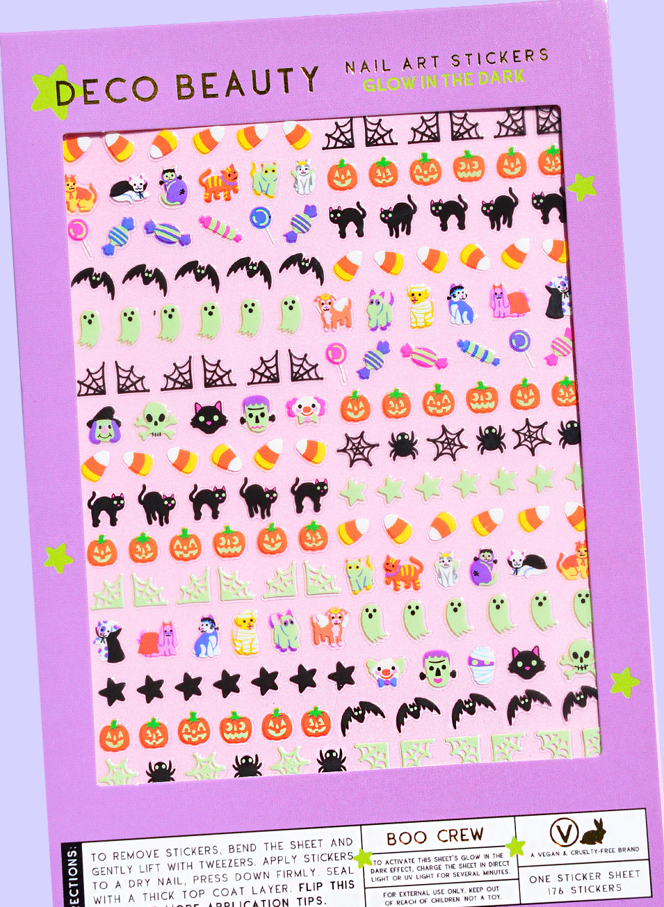 Boo Crew nail art stickers flat lay