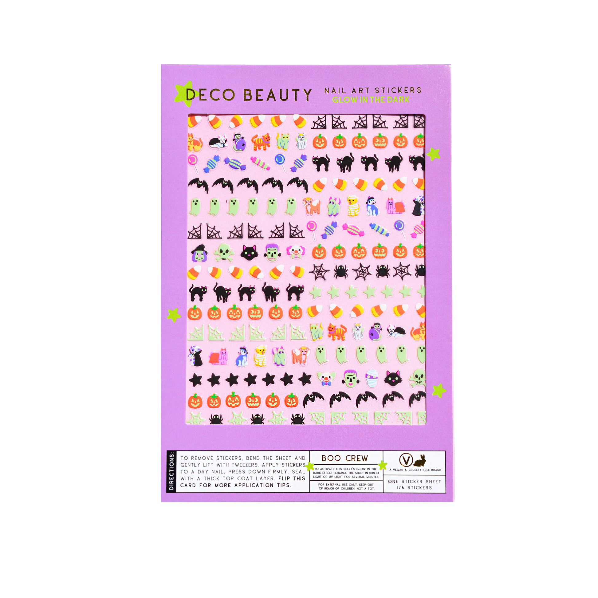 Boo Crew nail art stickers flat lay