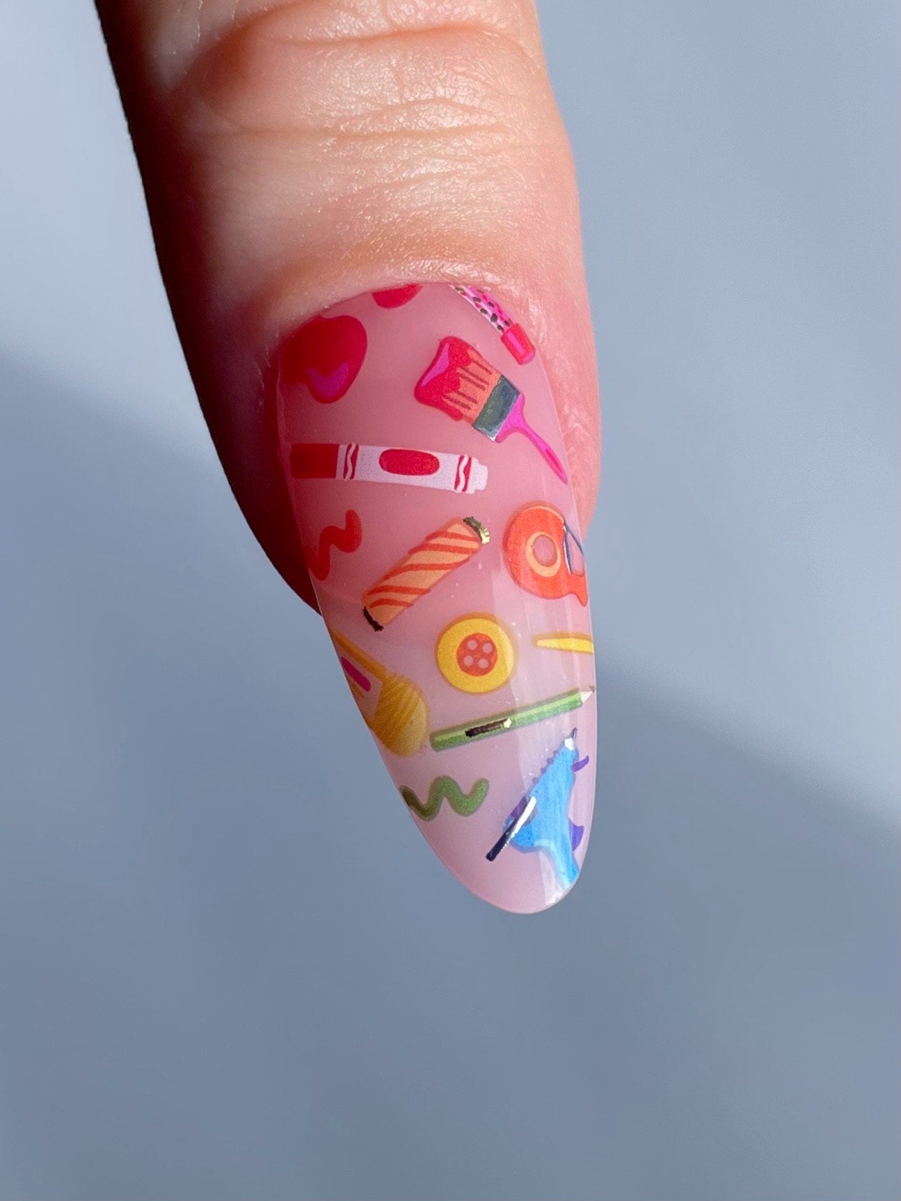 Stickerbook nails with Craft Room nail art stickers