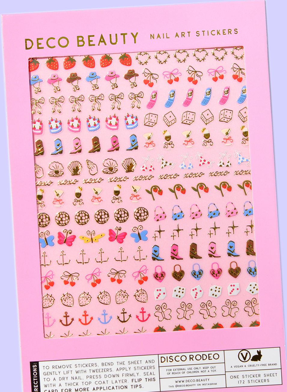 Disco Rodeo sheet flat lay on purple background