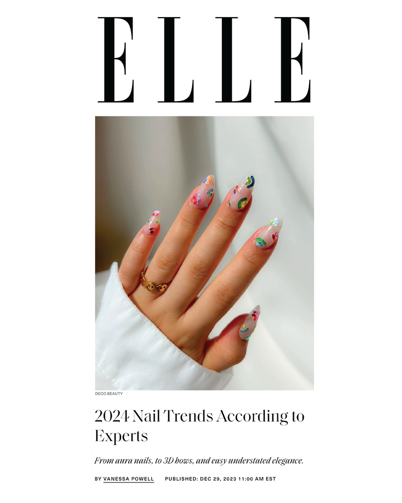 Screenshot of Elle feature with manicure jelly look