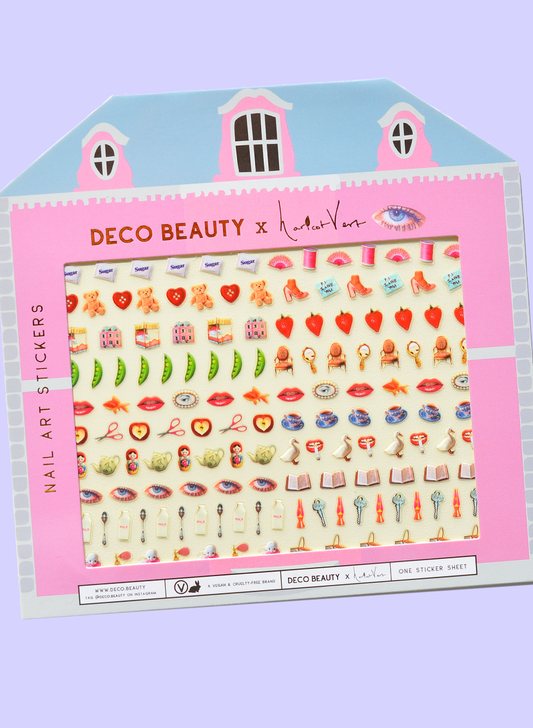 Deco Beauty x Haricot Vert nail art sticker sheet flat lay