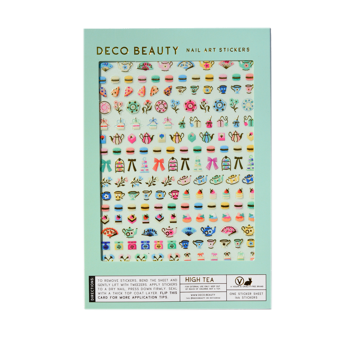 High Tea sheet flat lay on a white background