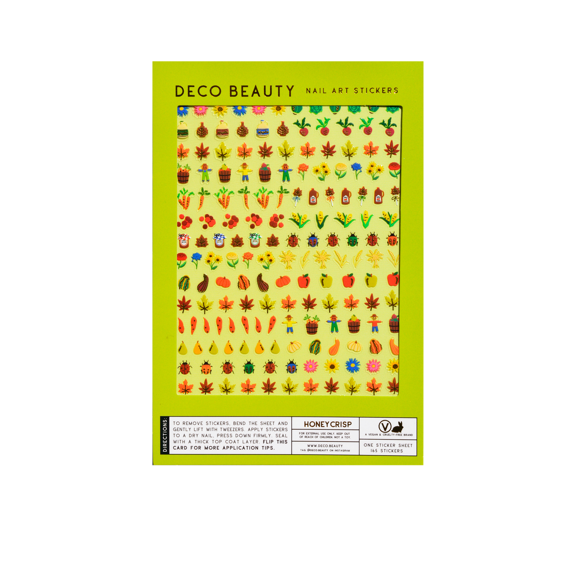 Honeycrisp nail art sheet flat lay