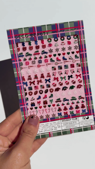 Holiday Club nail art stickers gif