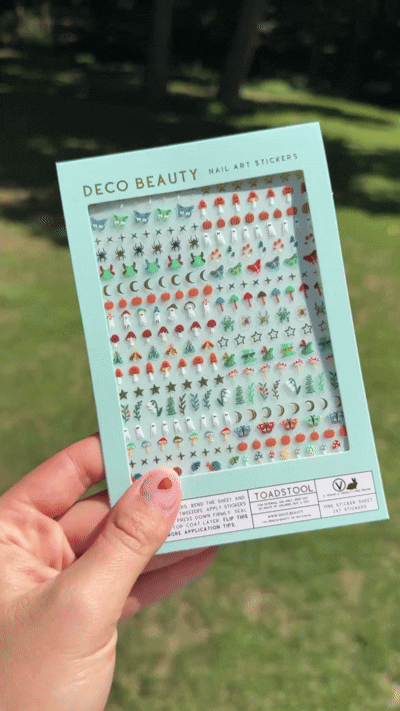 Toadstool nail art sticker sheet GIF