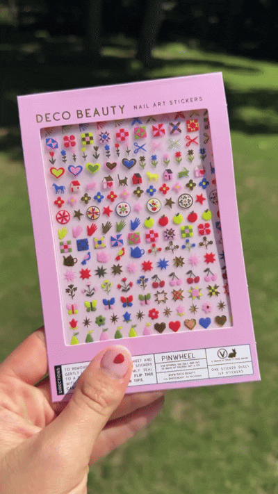 Pinwheel nail art sheet GIF