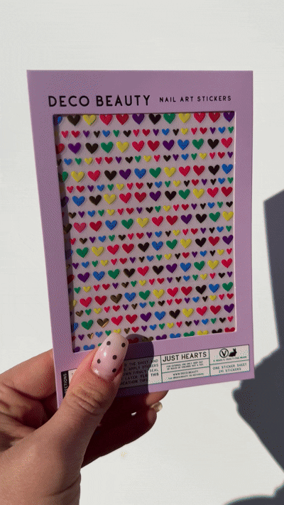 GIF of a Just Hearts sheet in natural light