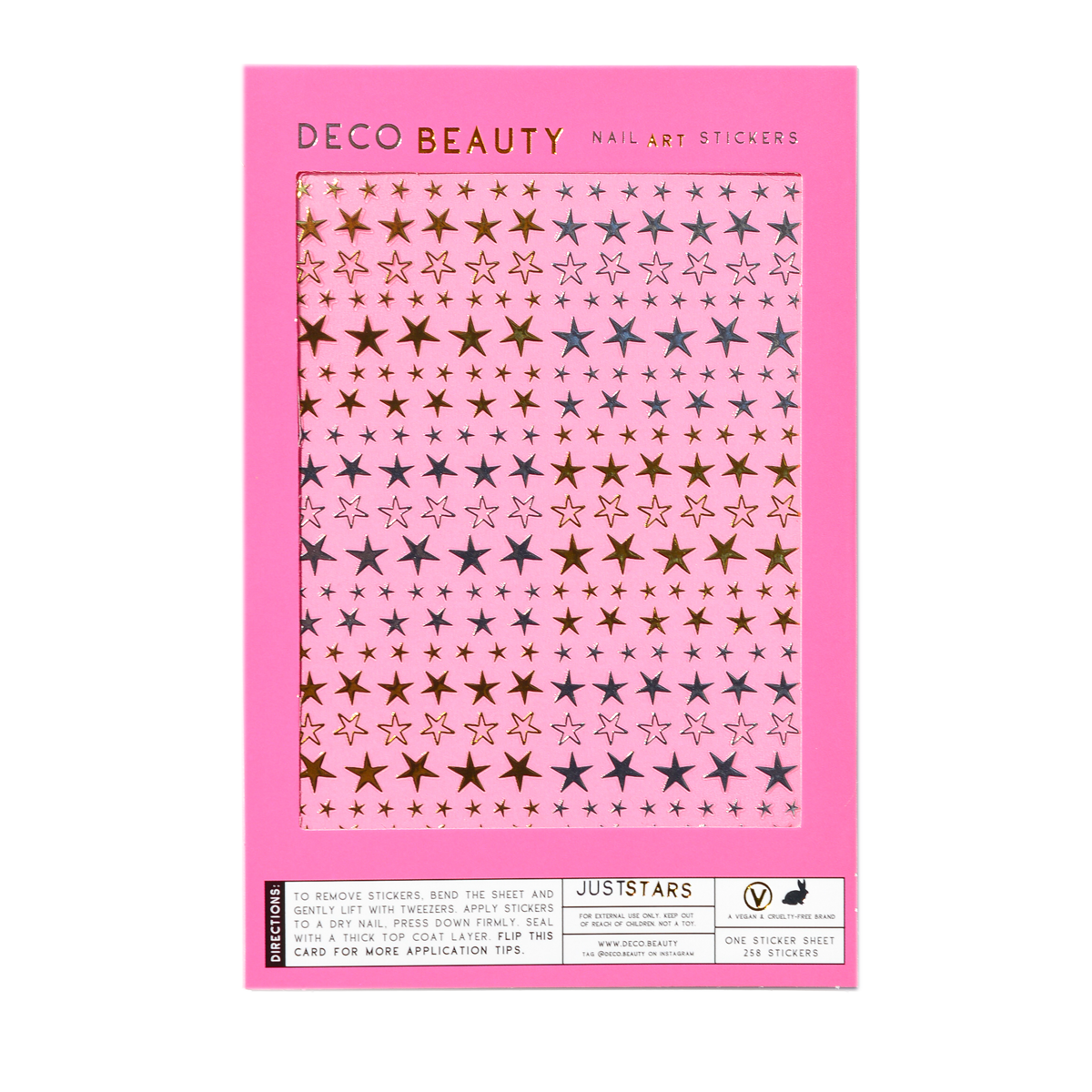 Just Stars sheet flat lay on a white background