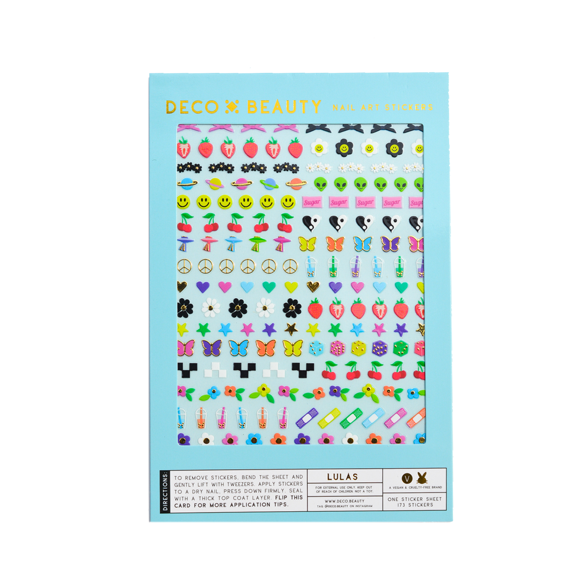 lulas nail art sheet flat lay