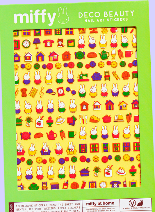 Miffy at Home nail art sticker sheet flat lay