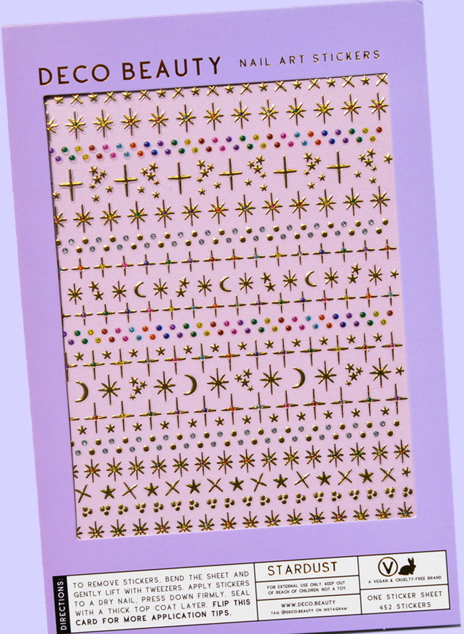 Stardust sticker sheet flatlay