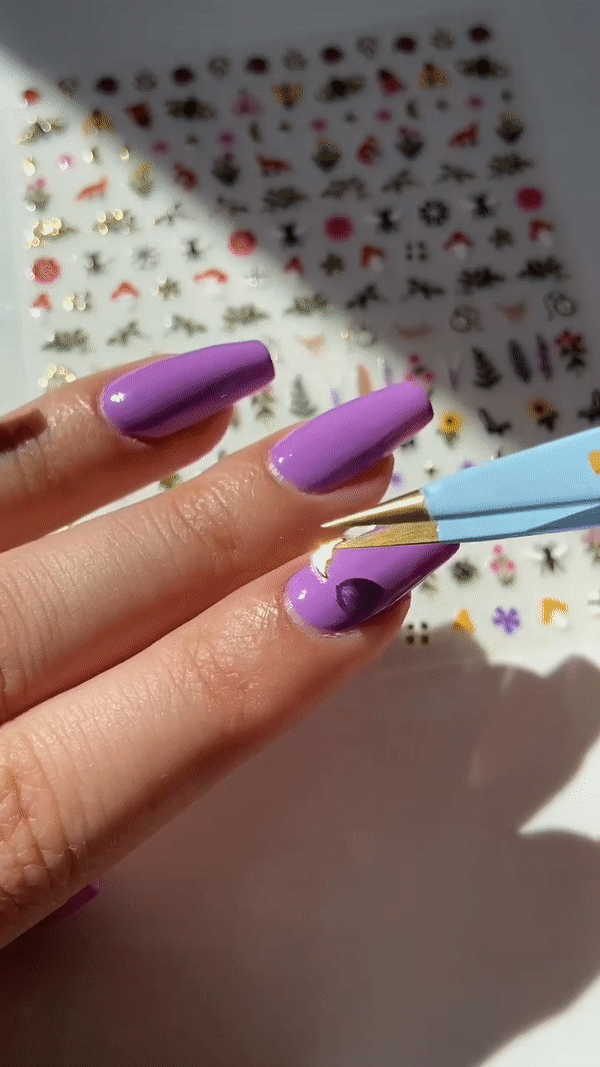 BLUE PINK DIAMOND Nail Art Foil 💖 Nails Decor Transfer Foils Sticker Quick  Art
