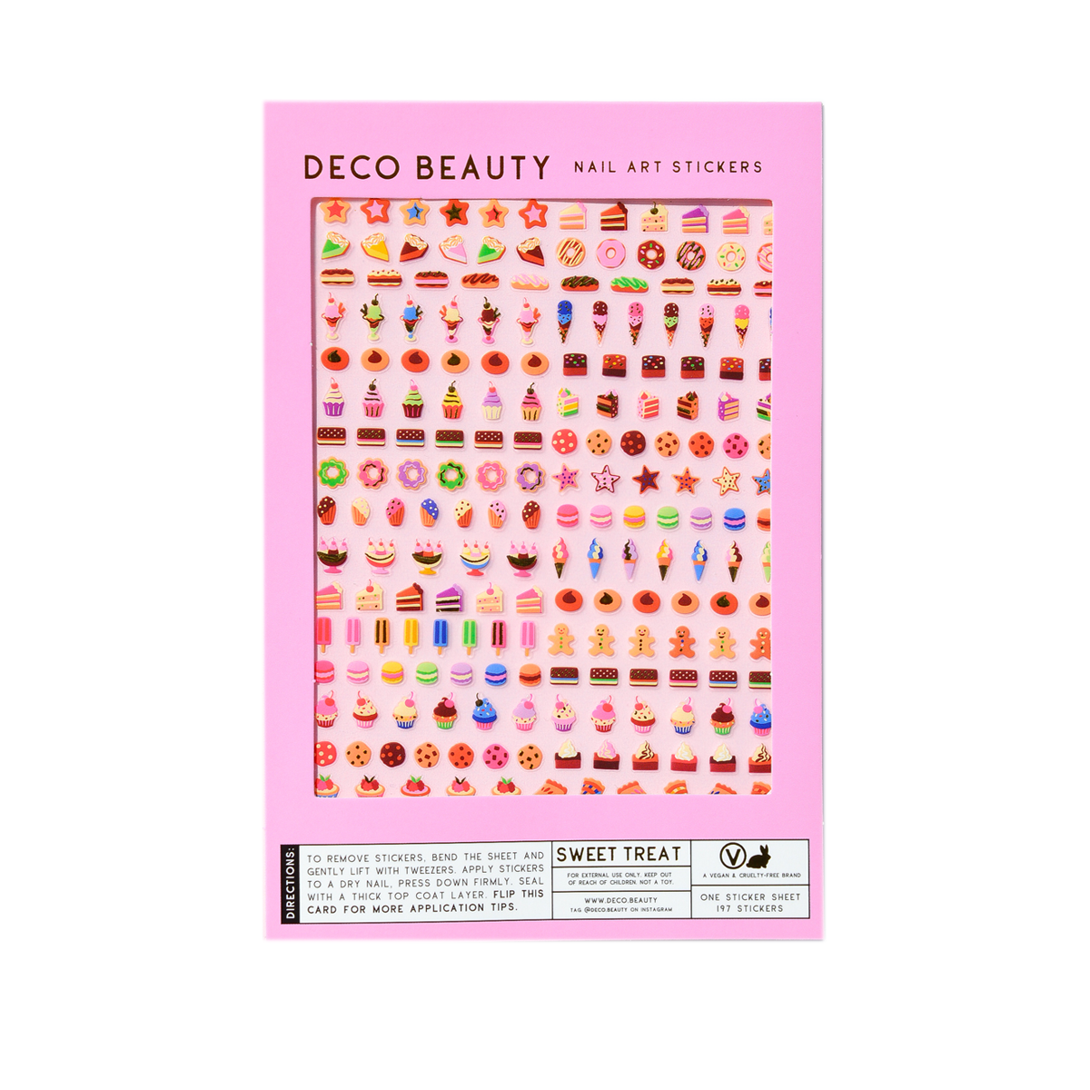 Sweet Treat sheet flat lay on a white background