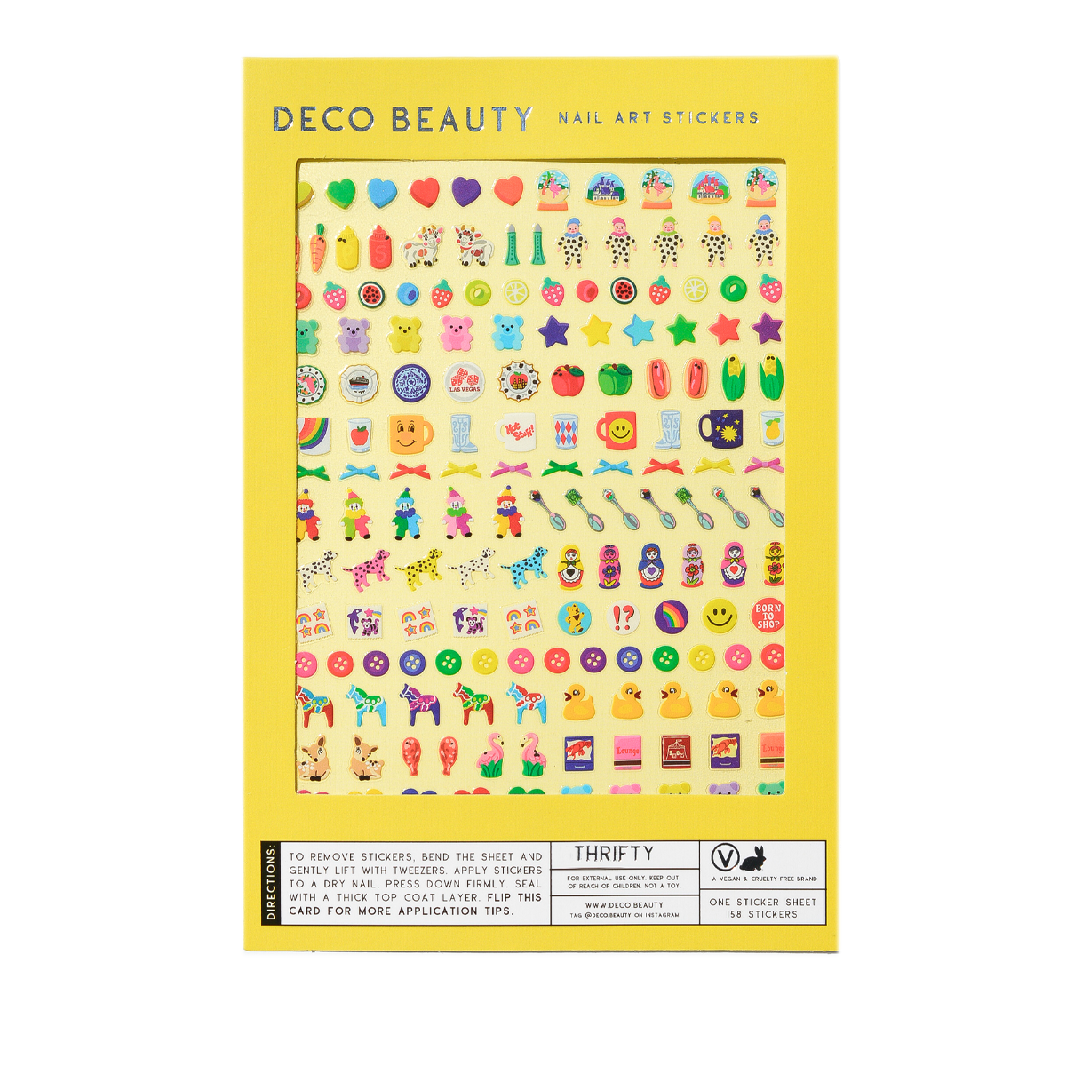 Thrifty sheet flat lay on a white background