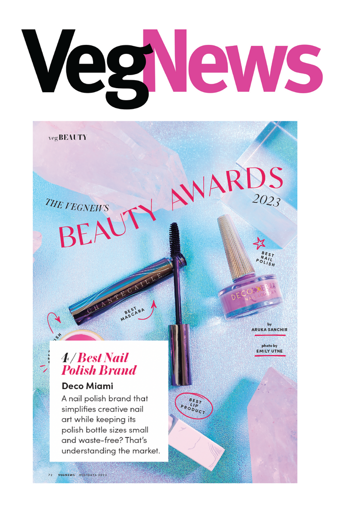 VegNews Press Feature Screenshot showing nail polish