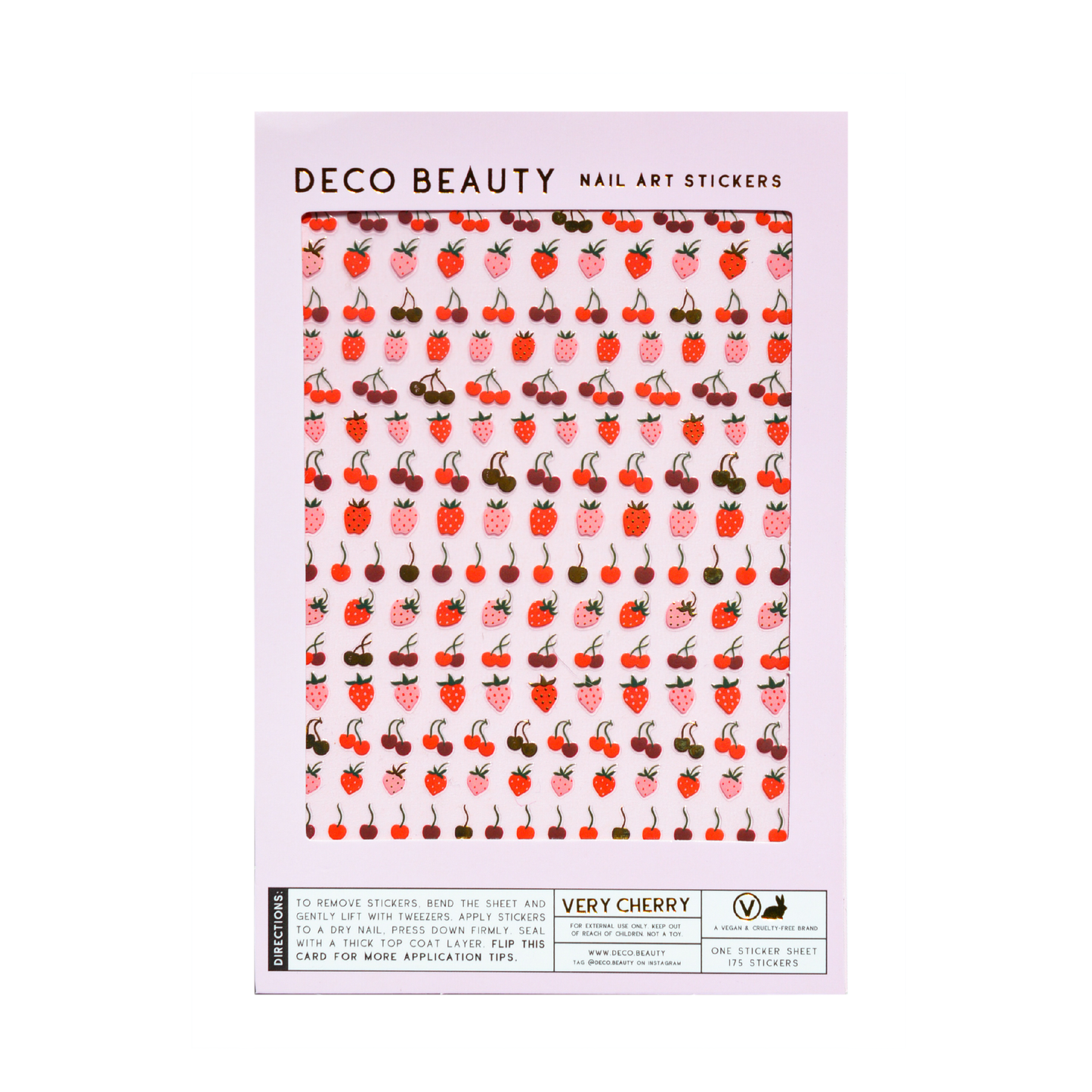 Very Cherry sheet flat lay on white background