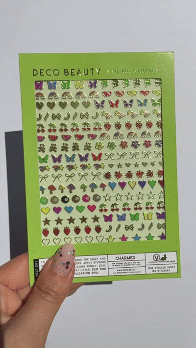 Charmed nail art sticker sheet GIF