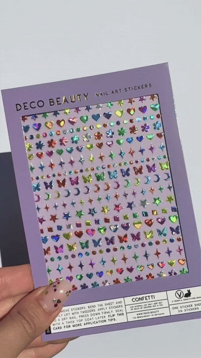 Confetti nail art sheet GIF