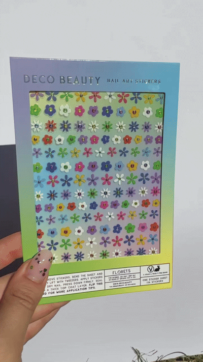Florets nail art stickers GIF