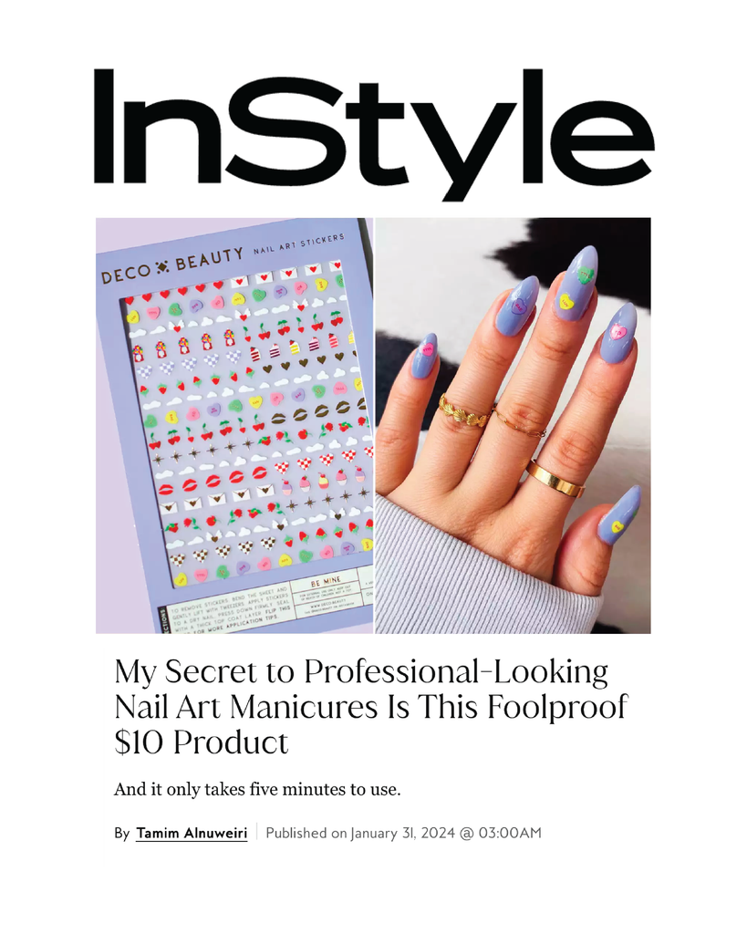 SCREENSHOT OF INSTYLE FEATURE SHOWING NAILS WITH HEARTS