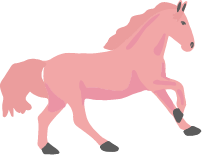 pink pony nail art sticker